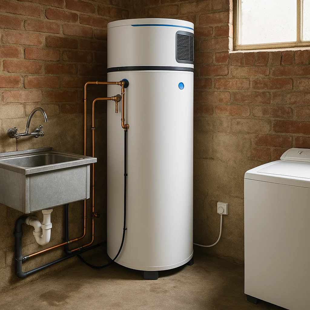 New heat pump hot water system