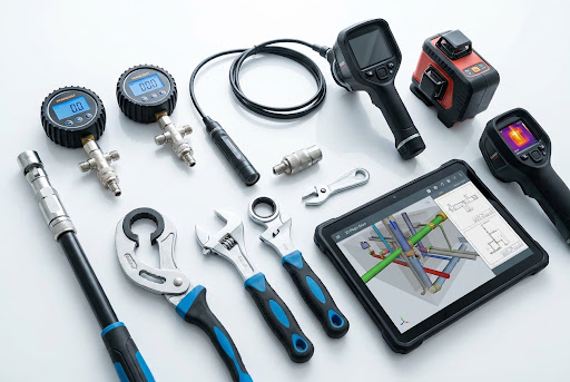 High-tech plumbing diagnostic tools