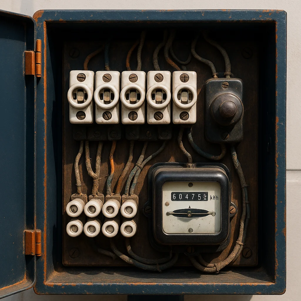 Old ceramic fuse board